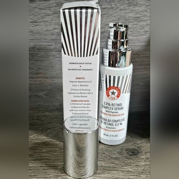First Aid Beauty 0.3% Retinol Complex Peptides Serum NEW MSRP $48 Vegan 1st AID - Picture 12 of 12